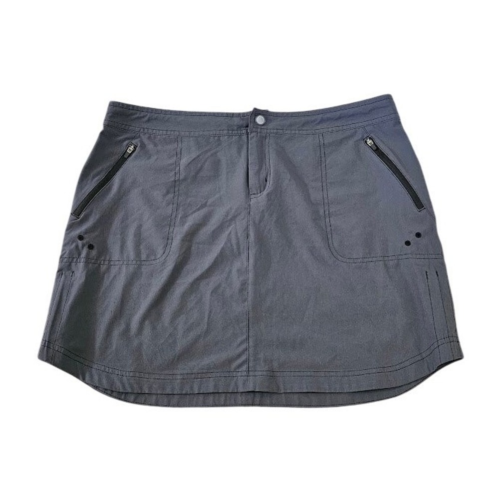 Title Nine Mini Skirt Womens 10 Gray Golf Athletic Zipper Pockets